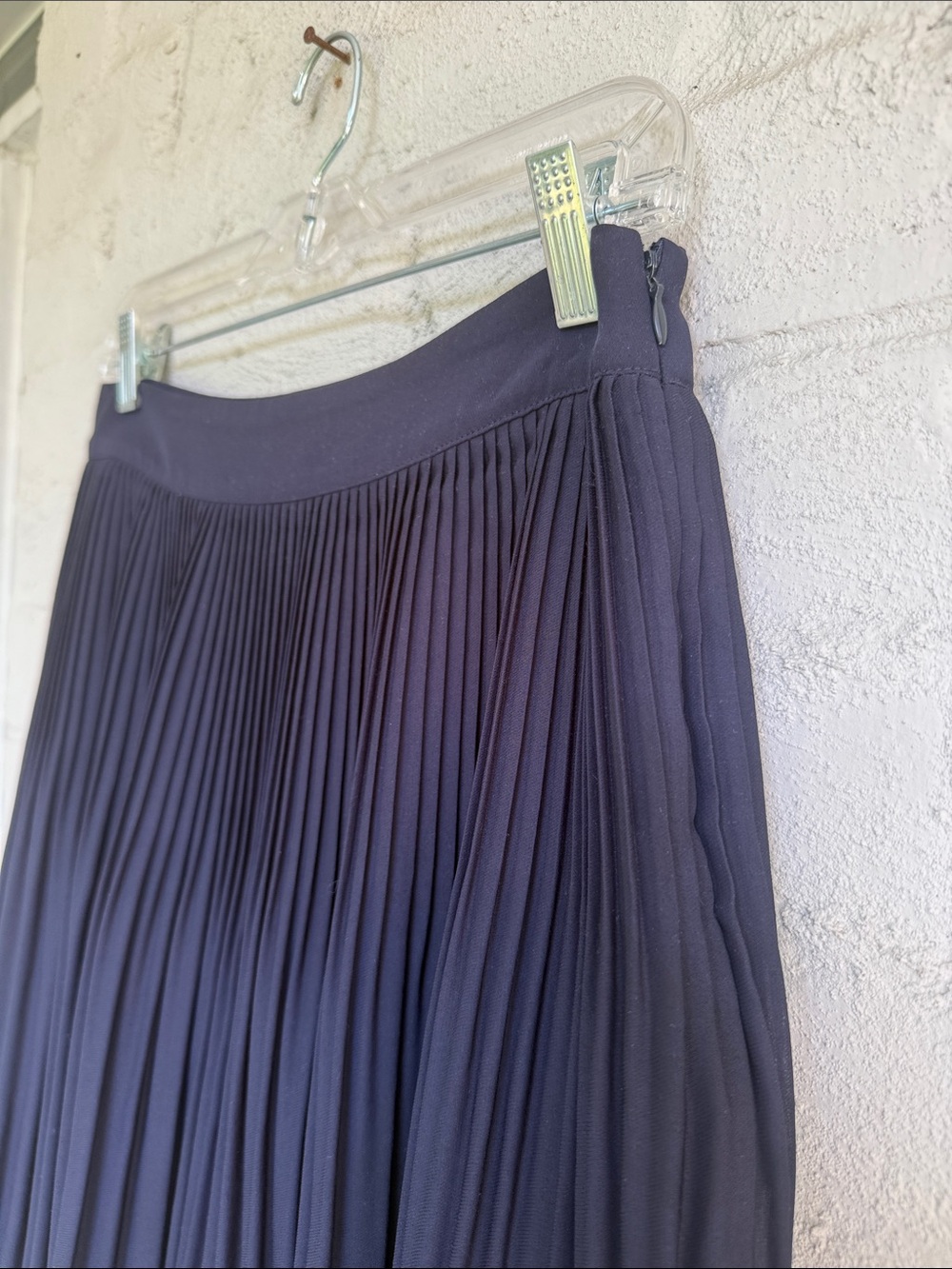 Ann Taylor Navy Knife Pleated Nautical Preppy Skirt Size 4P - Picture 4 of 9